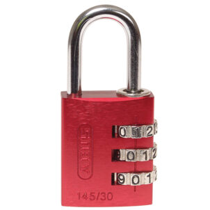 145/30 30mm Aluminium Combination Padlock Red 46578 - Image 2