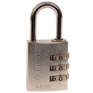 145/30 30mm Aluminium Combination Padlock Silver 46583 - Image 2