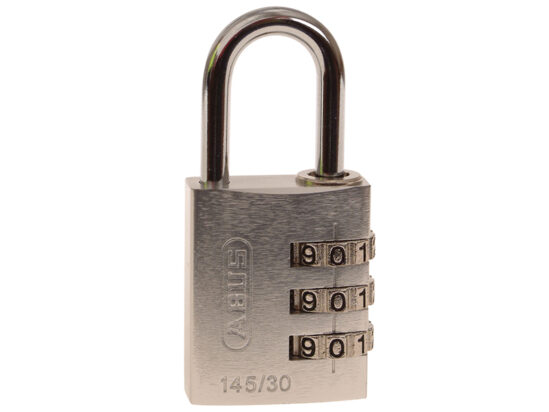 145/30 30mm Aluminium Combination Padlock Silver 46583 - Image 2
