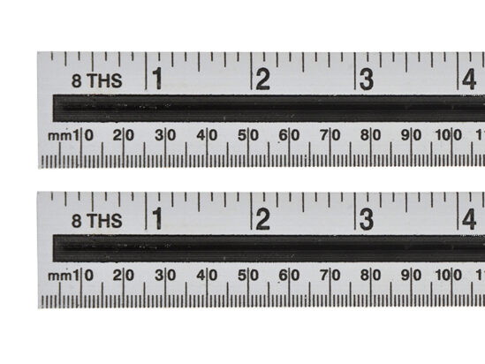 Aluminium Ruler 150mm (6in) - Image 2