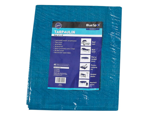 Blue Tarpaulin 1.9 x 2.9m (6 x 9ft) - Image 2