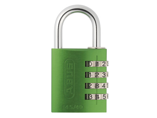 145/40 40mm Aluminium Combination Padlock Green 49531
