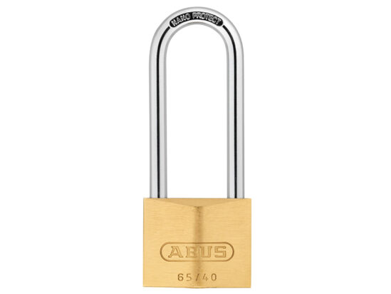 65/40mm Brass Padlock 63mm Long Shackle Keyed Alike 6405 - Image 2