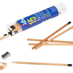 Hexagonal HB Pencils & Sharpener (Tub 15)
