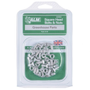 GH004 Square Glaze Bolts & Nuts Pack of 20
