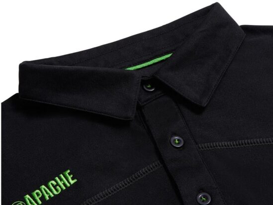 Langley Black Performance Polo Shirt - M (38/40in) - Image 5