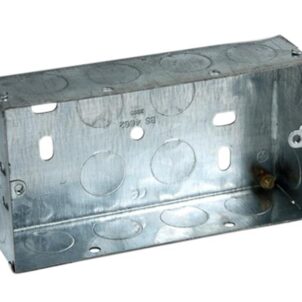 Metal Twin Socket Box 25mm (Pack 5)