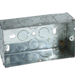 Metal Twin Socket Box 35mm (Pack 5)