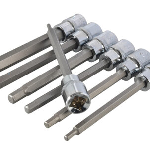 3/8in Drive Extra Long Hex Socket Bit Set, 7 Piece - Image 2