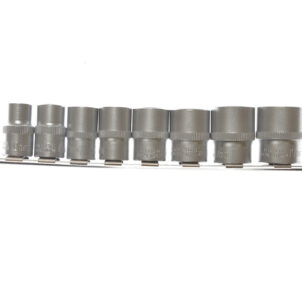 3/8in Drive Socket Set on Rail, 8 Piece