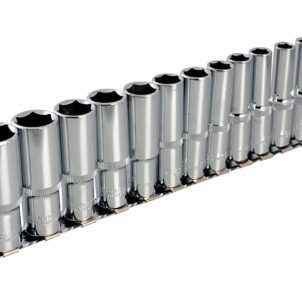 3/8in Drive Deep Socket Set, 13 Piece