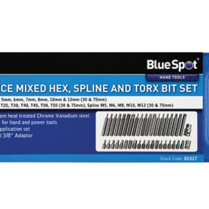 Mixed Hex Spline & TORX Bit Set, 40 Piece