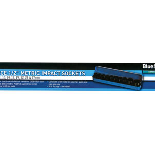 1/2in Metric Impact Socket Set 9-27mm, 10 Piece