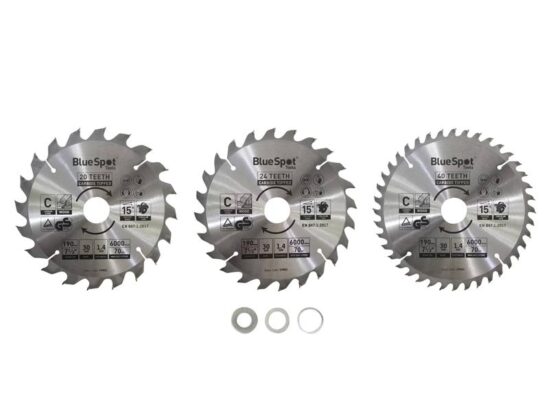 190mm Circular Saw Blade Set, 3 Piece