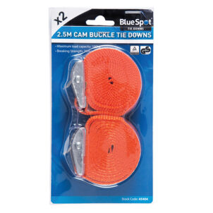 Cam Buckle Tie-Down Straps Twin Pack 2.5m