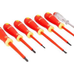 B220.027 BAHCOFIT Insulated Screwdriver Set, 7 Piece