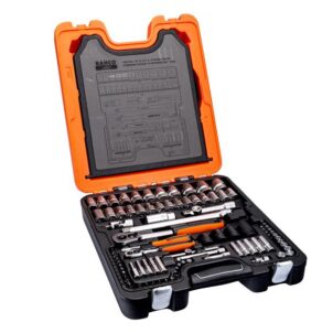 S108 1/4in & 1/2in Drive Socket & Combination Spanner Set, 108 Piece