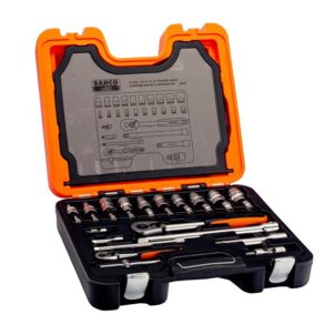 S410 1/4in & 1/2in Drive Socket & Spanner Set, 41 Piece