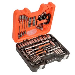 S910 1/4 & 1/2in Drive Socket & Spanner Set, 92 Piece