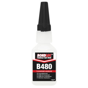 B480 Black Rubber Toughened Cyanoacrylate 20g