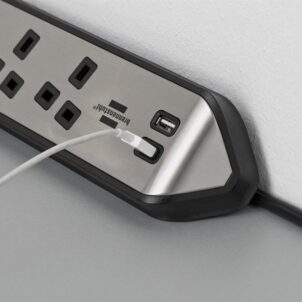 estilo Corner Extension Lead 240V 3-Gang 13A Black 2m - Image 4