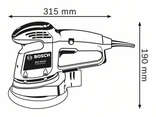 GEX 34-150 Professional Random Orbital Sander 150mm 340W 110V - Image 2