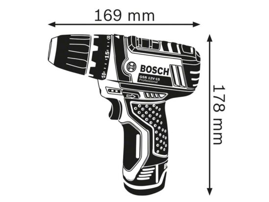 GSR 12V-15 Professional Drill Driver 12V 2 x 2.0Ah Li-ion - Image 2
