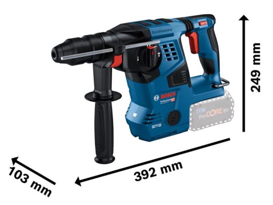 GBH 18V-28 CF Pro BITURBO SDS-Plus Rotary Hammer 18V 2 x 5.5Ah ProCORE18V Li-ion - Image 2