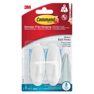 Medium Bathroom Hooks (Pack 2)