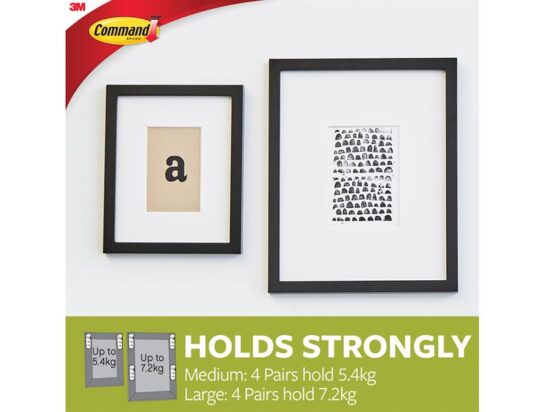 Picture Hanging Strips Set, Medium & Large (Pack 12) - Image 4