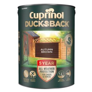 Ducksback 5 Year Waterproof for Sheds & Fences Autumn Brown 5 litre