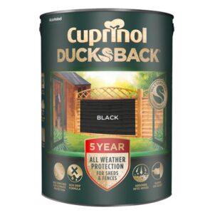 Ducksback 5 Year Waterproof for Sheds & Fences Black 5 litre
