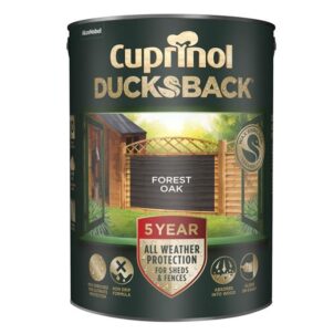 Ducksback 5 Year Waterproof for Sheds & Fences Forest Oak 5 litre