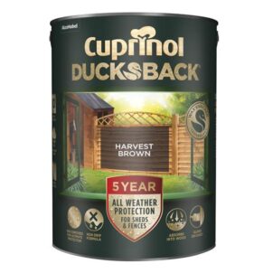 Ducksback 5 Year Waterproof for Sheds & Fences Harvest Brown 5 litre
