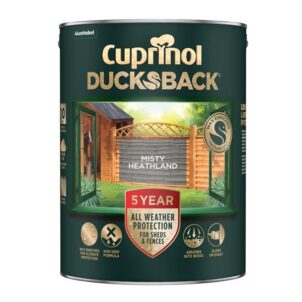 Ducksback 5 Year Waterproof for Sheds & Fences Misty Heathland 5 litre