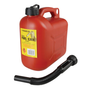Leaded Petrol Can & Spout Red 5 litre
