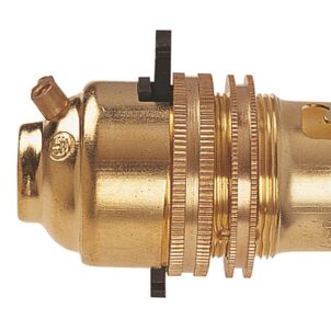 BC Brass 1/2in Switched Lamp Holder