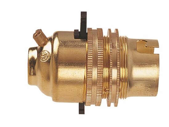 BC Brass 1/2in Switched Lamp Holder