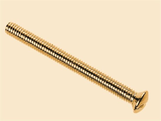 Brass Switch/Socket Plate Screws 3.5 x 50mm (Pack of 10)