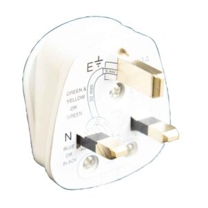 3 Pin Fused Plug 13A White