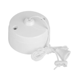 White Ceiling Pull Switch 1-Way 6A