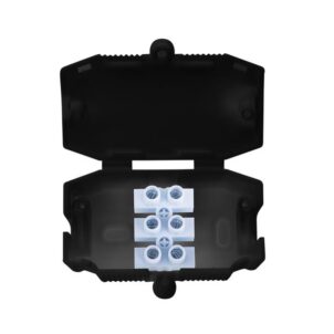 3 Pole Connector Box 10A Black
