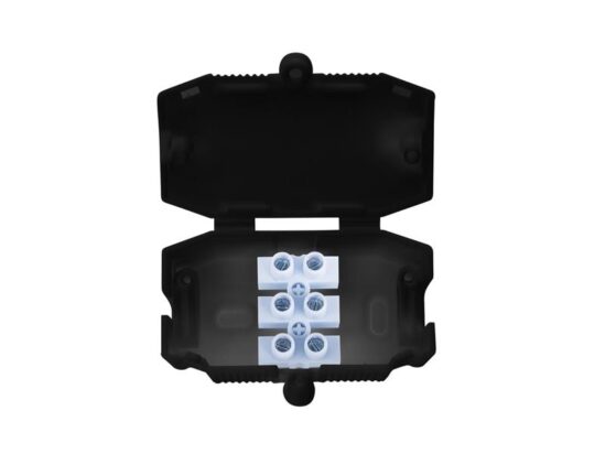 3 Pole Connector Box 10A Black
