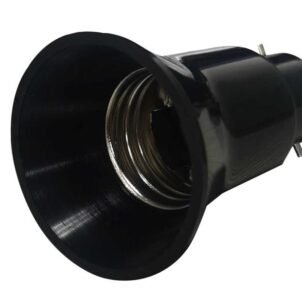 B22 to E27 Adaptor Black