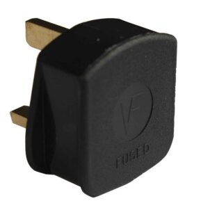 3 Pin Rubber Plug 13A Black