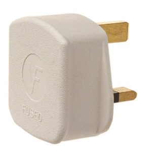 3 Pin Rubber Plug 13A White