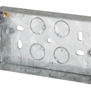 Metal Back Box 2-Gang 25mm