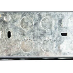 Metal Back Box 2-Gang 45mm