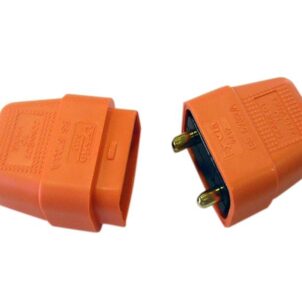 2 Pin Rubber Connector Plug 10A Orange