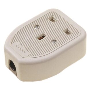 Rubber Trailing Socket 13A 1-Gang White